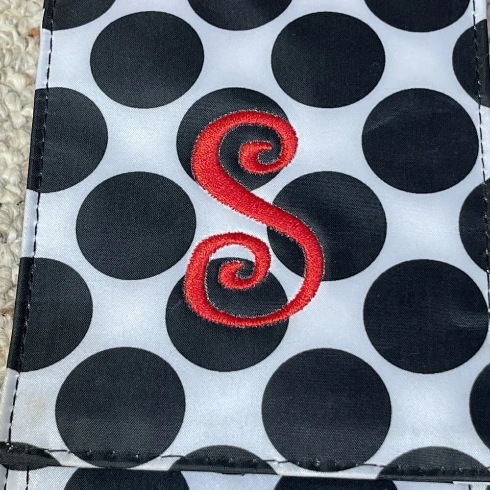 Thirty-One Insulated Wine Tote Bag Polka-Dot Monogram S Gift